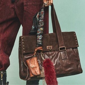 Free People We The Free Shay Stud Tote in Espresso Brown